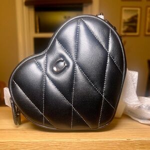 COACH Heart Crossbody Bag 14 With Pillow Quilting